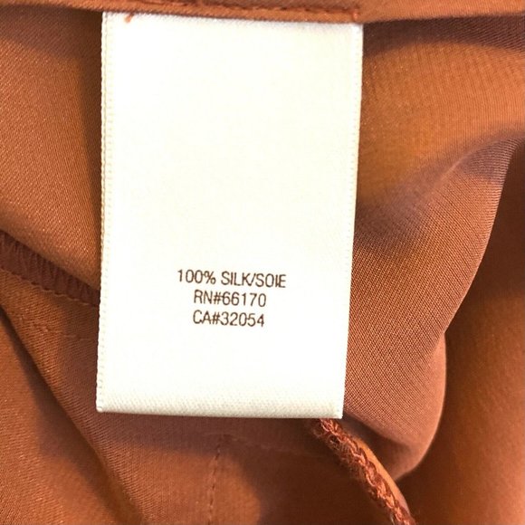 Anthropologie Eloise Silk Peach Pink Pull On Pants - Picture 9 of 13